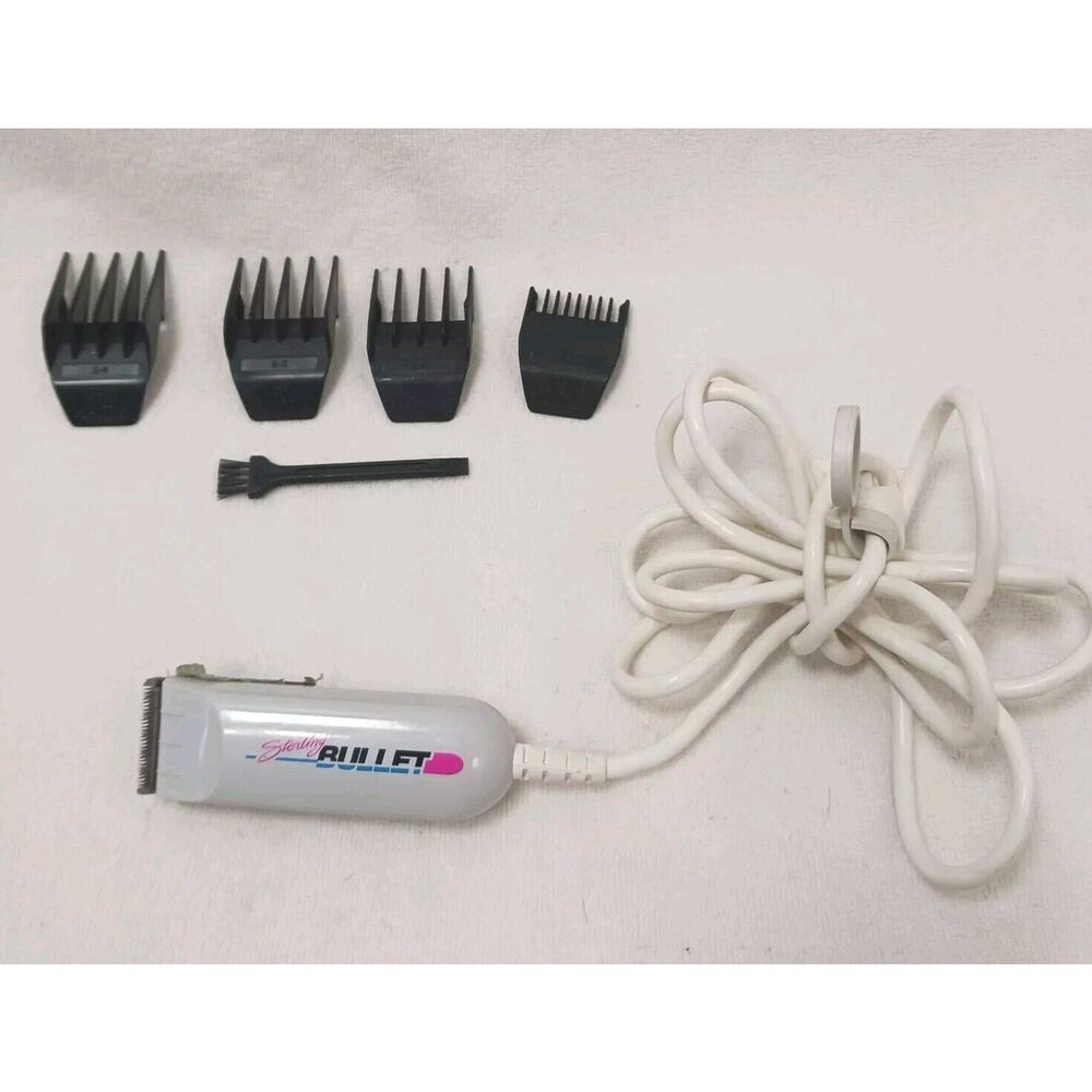 Wahl Sterling Bullet Hair Trimmer 4 Attachments Cleaning Brush works EXCELLENT!